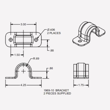 Eberhard Manufacturing Co Flush Weld On Keeper EMC 1969-1 ZN
